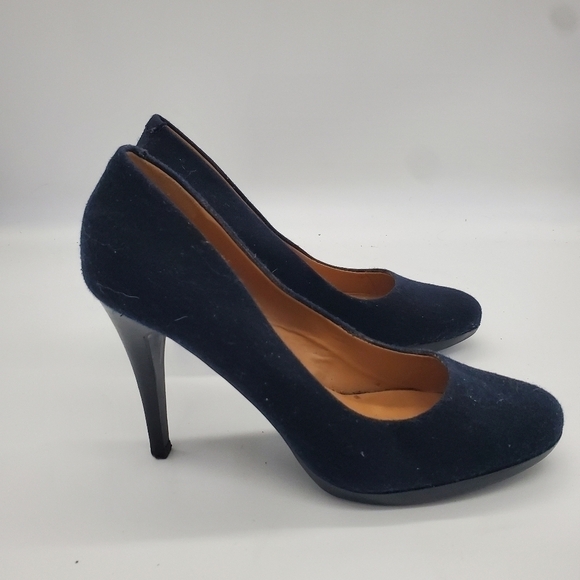 Nine West Wise Up Heels Women Size 8.5M Shoes Navy Blue - Picture 2 of 13
